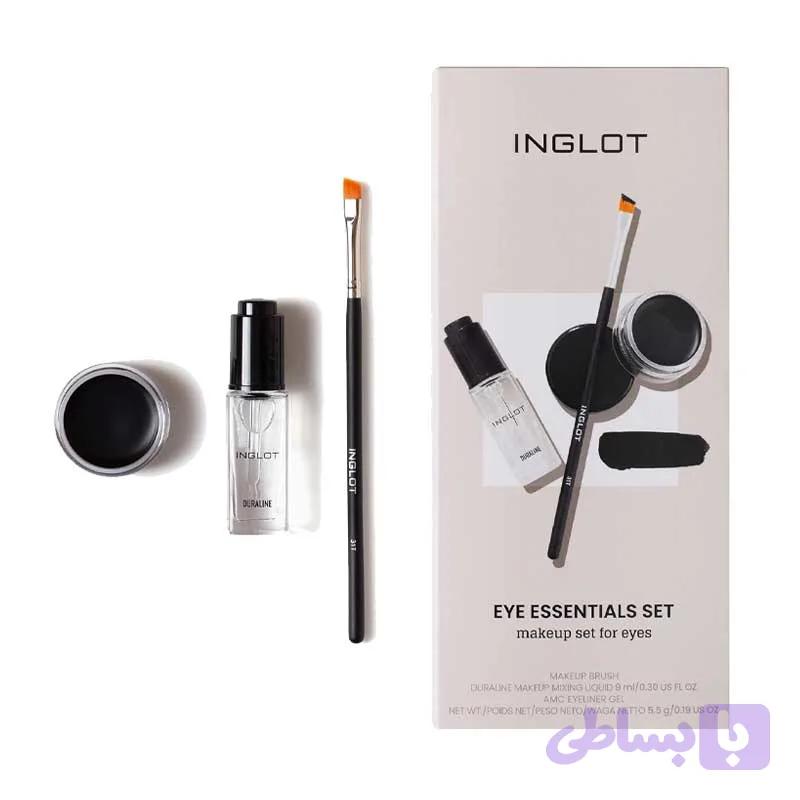 کیت براش و خط چشم ژله ای و قطره دورالاین اینگلوت Inglot مدل Eye Essentials Set — تصویر 1