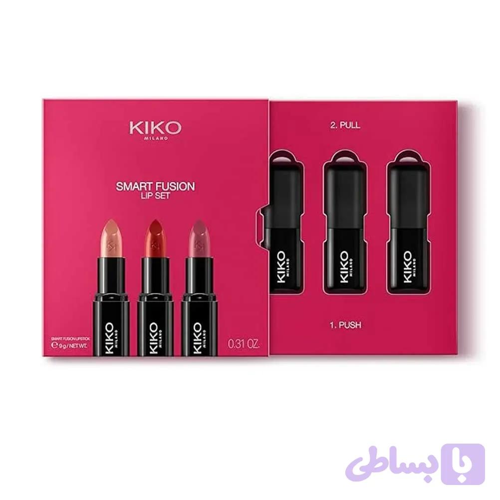 پک سه تایی رژلب جامد کیکو میلانو مدل Smart Fusion — تصویر 1