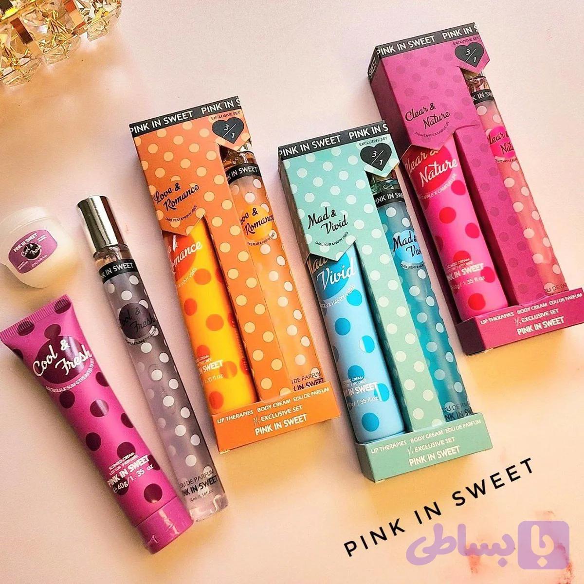 ست عطر و لوسیون بدن Pink in Sweet مدل خالخالی — تصویر 1
