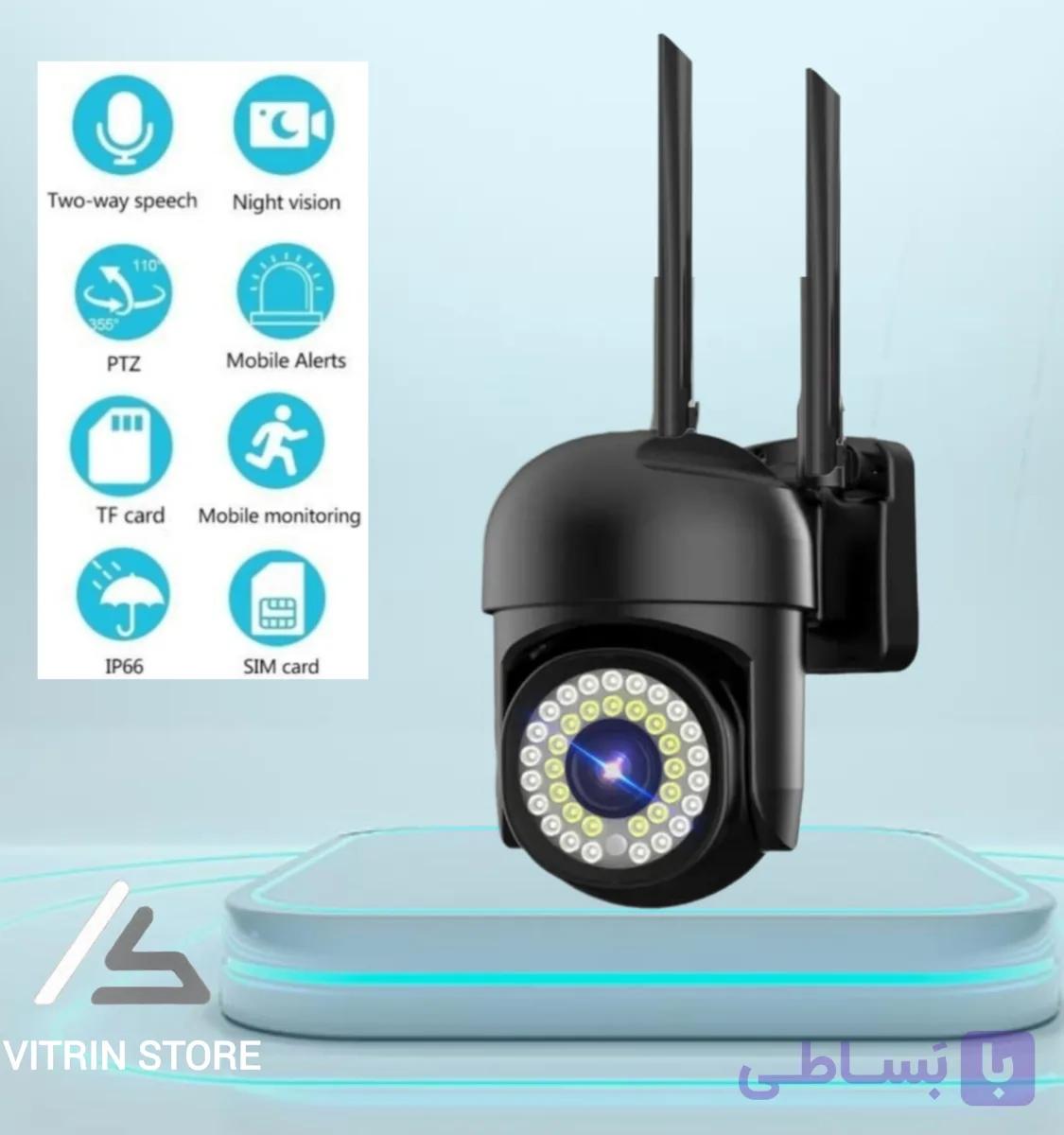 دوربین مینی اسپیددام سیمکارتی تک لنز بدنه کربنیک 12مگاپیکسل 4K