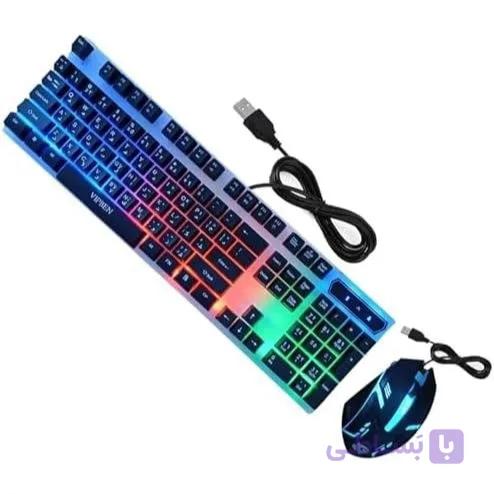 موس و کیبورد گیمینگ F92 RGB — تصویر 1