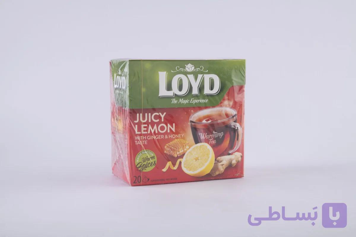 دمنوش لیمو با عسل و زنجبیل لوید 20 عددی JUICY LEMON LOYD