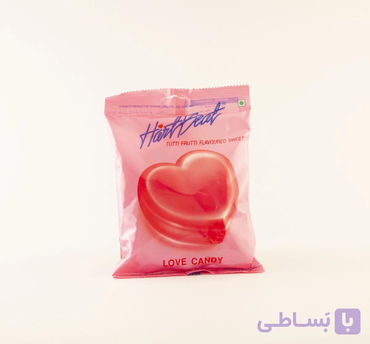 هارت‌بیت آبنبات با طعم توتی فروتی ۱۵۰ گرمی LOVE CANDY