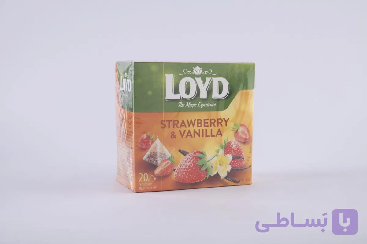 دمنوش توت فرنگی با وانیل لوید 20 عددی STRAWBERRY & VANILLA LOYD