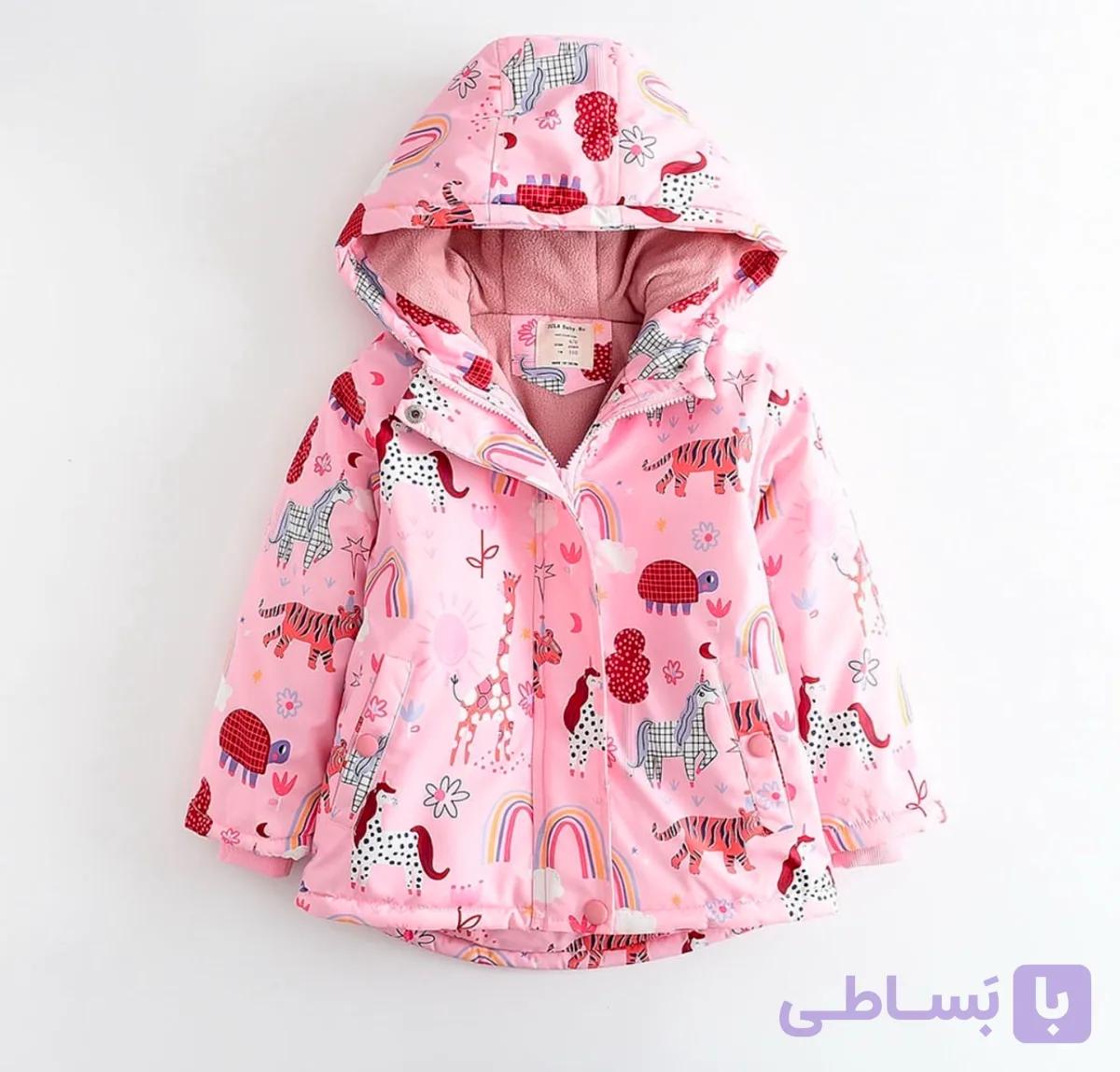 کاپشن روسی دخترانه طرح اسب تک شاخ — تصویر 1