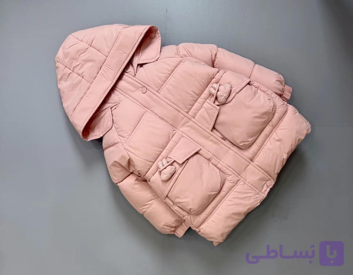 کاپشن دخترانه قواره بزرگ جیب خرگوش — تصویر 1