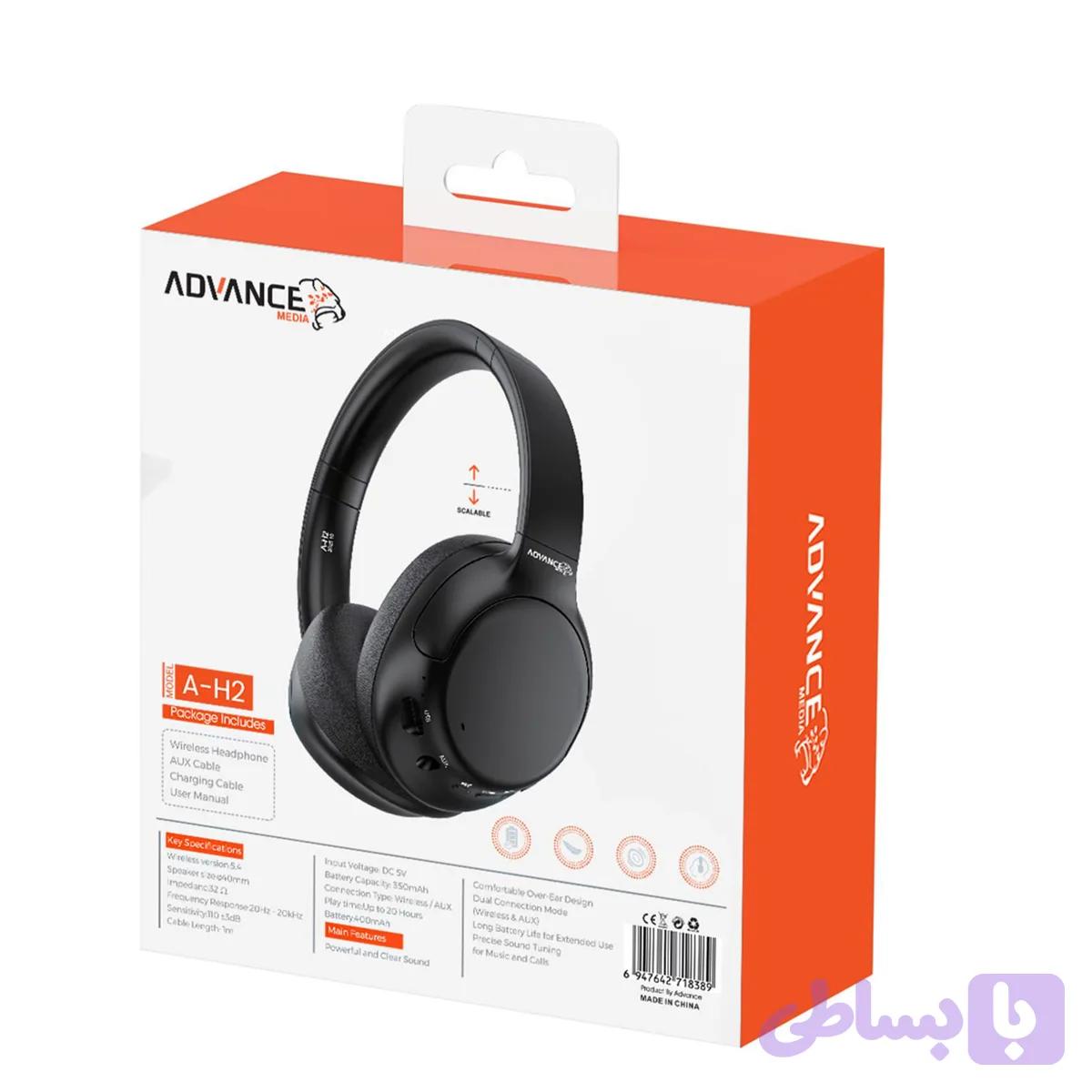 هدفون بی‌سیم Advance مدل A-H2 — تصویر 1