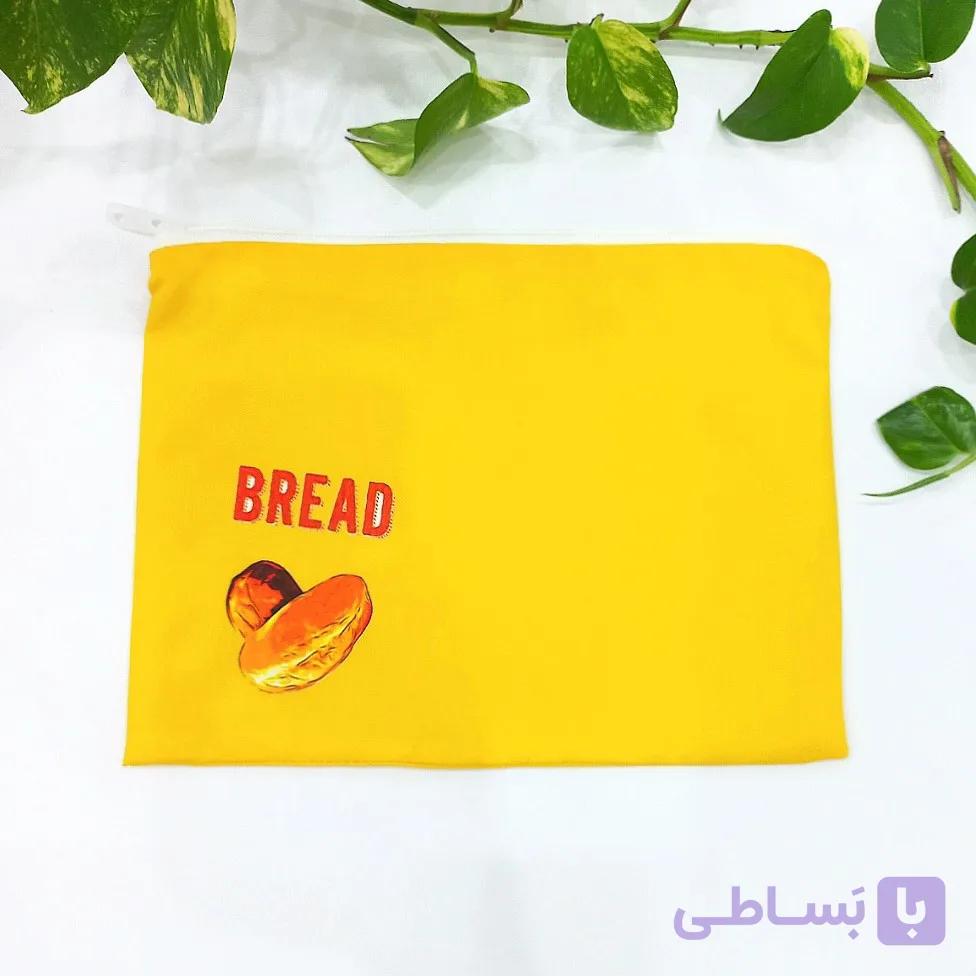 کیسه نگهداری نان پارچه ای سه لایه زیپ دار طرح پسر نانوا (مخصوص یخچال و فریزر) — تصویر 1