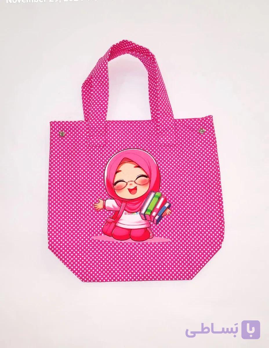 کیف غذا دخترانه پارچه ای — تصویر 1
