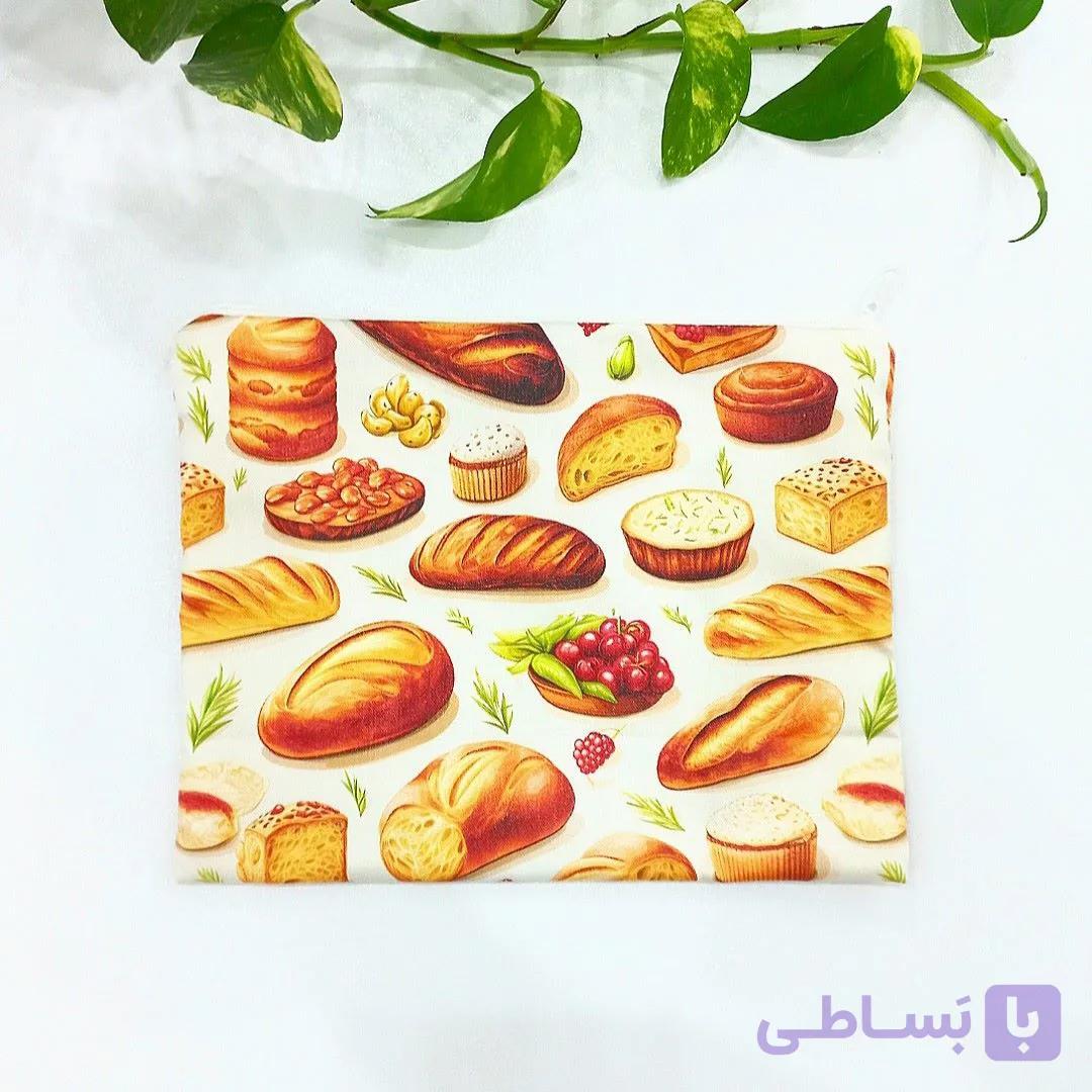 کیسه نان زیپ دار پارچه ای ۳ لایه فلامنت (مخصوص یخچال و فریزر) — تصویر 1