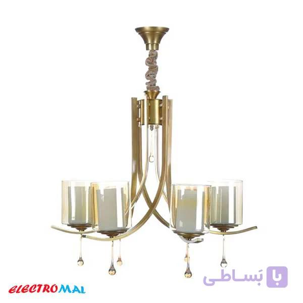 لوستر مدل ال پیچ چهار شعله