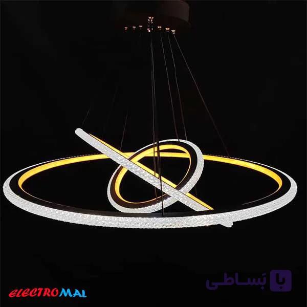 لوستر مدرن مدل سه حلقه دایره دو طرفه
