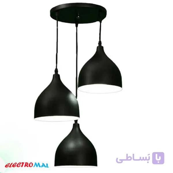 لوستر آویز مدل کلاه خودی سه شعله