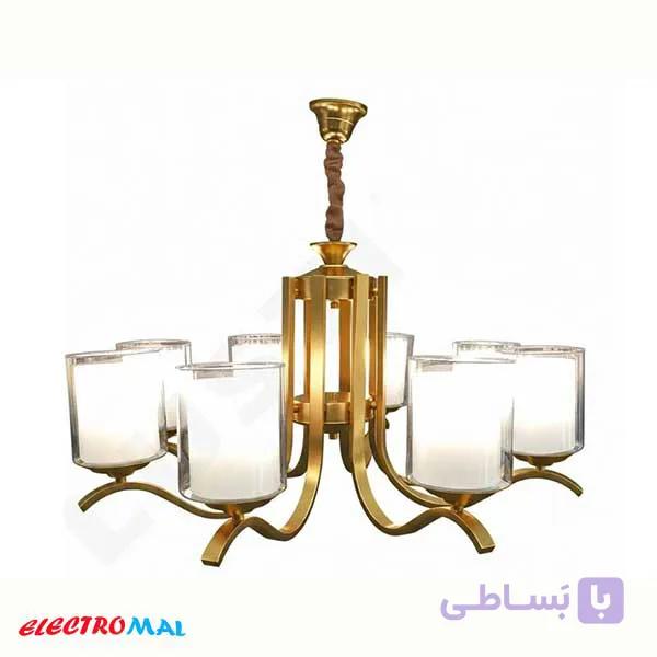 لوستر لهستانی مدل عصابلند هشت شعله