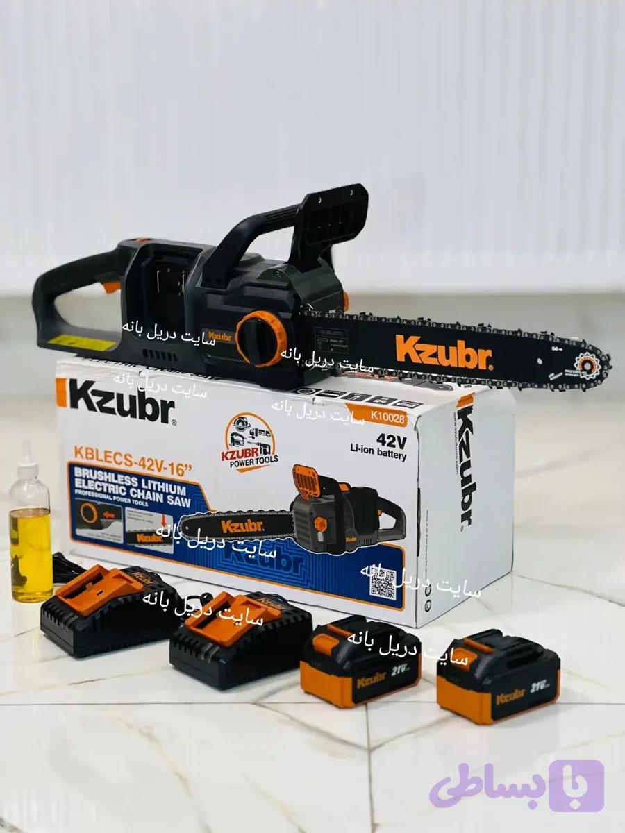 اره شارژی مارک زوبر 42 ولت واقعی تیغه 40 سانت Kzubr مدل مدل KBLECS-42V-16 — تصویر 1