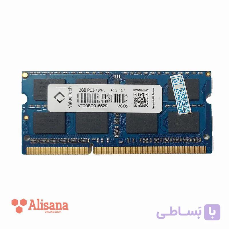 رم لپ تاپ ولیو تک مدل VT20SD016529 ظرفیت 2 گیگابایت PC3 1333MHz CL9 — تصویر 1