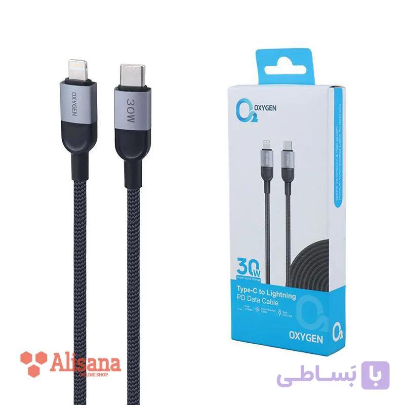 کابل شارژ آیفون Type C to Lightning اکسیژن مدل LX-31 طول 1.2 متر — تصویر 1