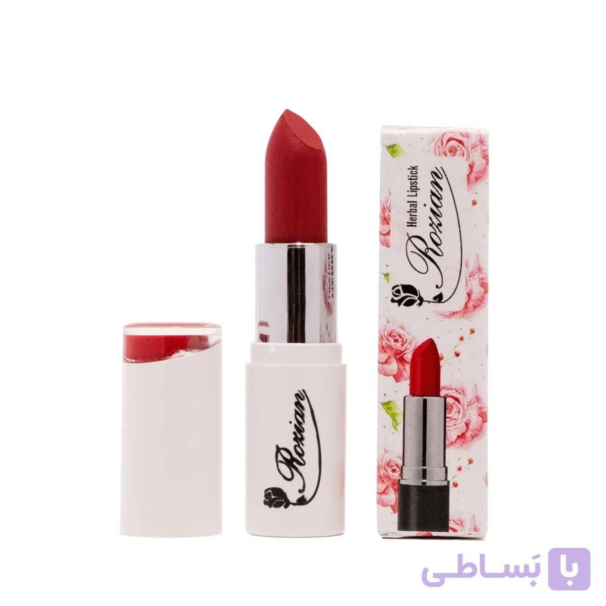 رژ لب گیاهی رنگ قرمز اناری کد M18 — تصویر 1