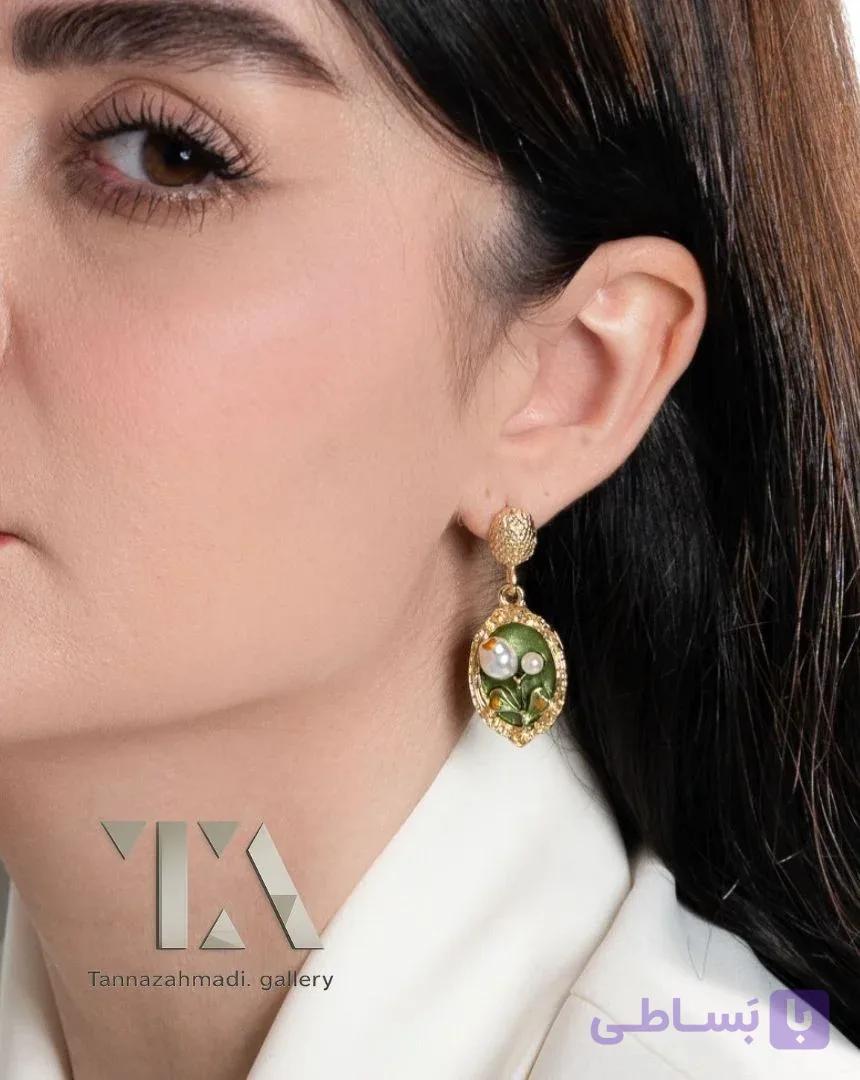 گوشواره آویز سرامیکی نازلی — تصویر 1