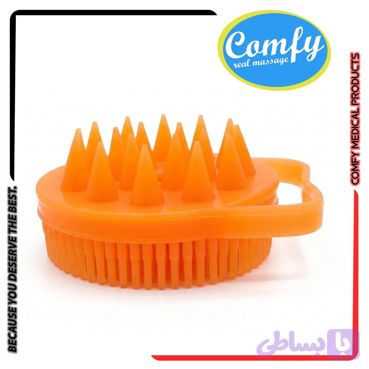 برس سیلیکونی دوطرفه ماساژ و شستشوی سر و بدن — تصویر 1
