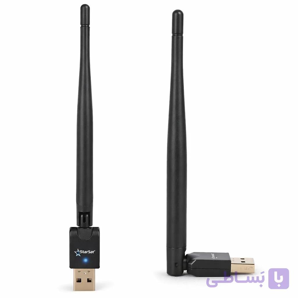 فلش دانگل وای فای استارست اصل wifi starsat چراغ دار فابریک برای گیرندها ، کامپیوتر ، تلویزیون ها و سیستم های دیگر