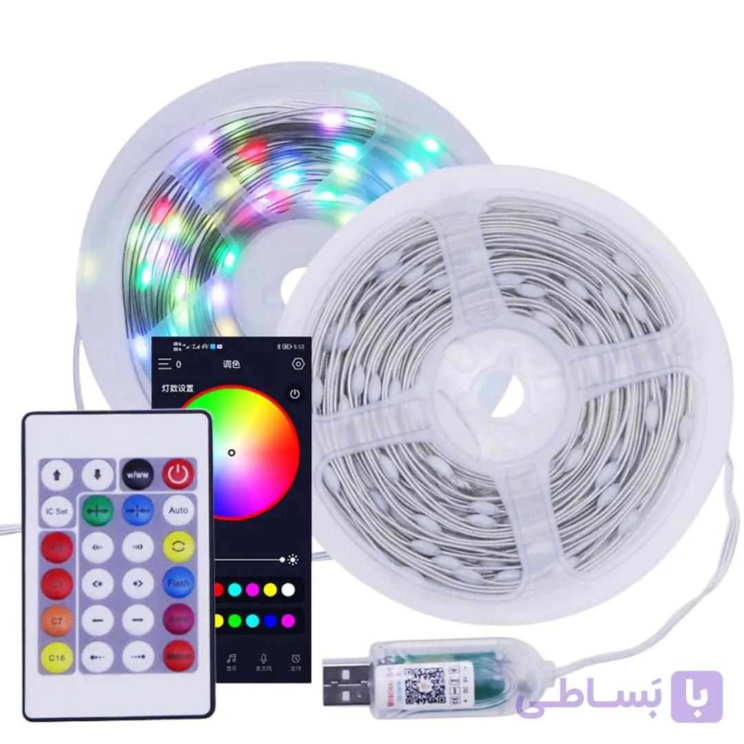 ریسه RGB هوشمند 10 متری گیمینگ بلوتوثی – با رقص نور حساس به صدا — تصویر 1