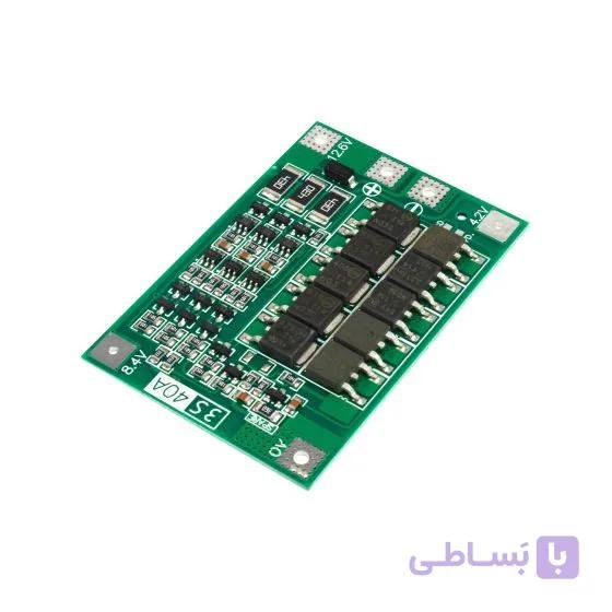 ماژول شارژ و دشارژ BMS باتری لیتیومی 4 سل 40 آمپر — تصویر 1