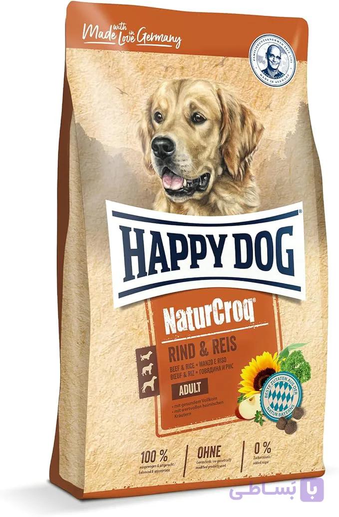 غذا خشک سگ هپی داگ نیچر کراک گوشت و برنج ۱۵ کیلوگرم / Happy Dog Naturcroq Adult Beef & Rice 15 Kg — تصویر 1