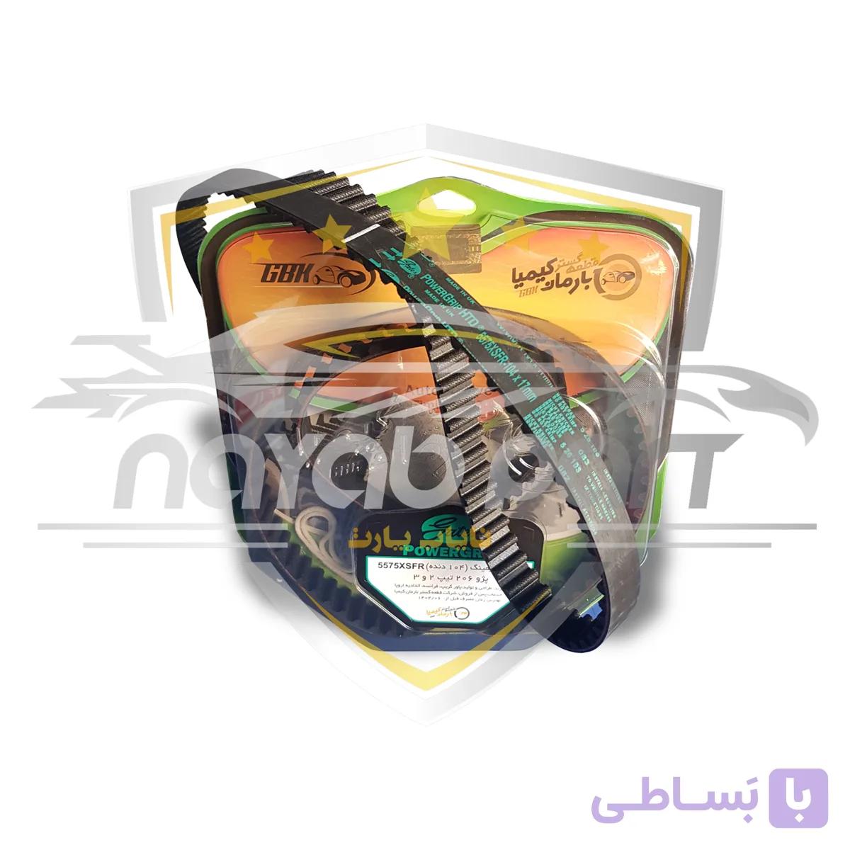 تسمه تایم 104 دنده کنتی  بارمان کیمیا پژو 206 تیپ2 — تصویر 1