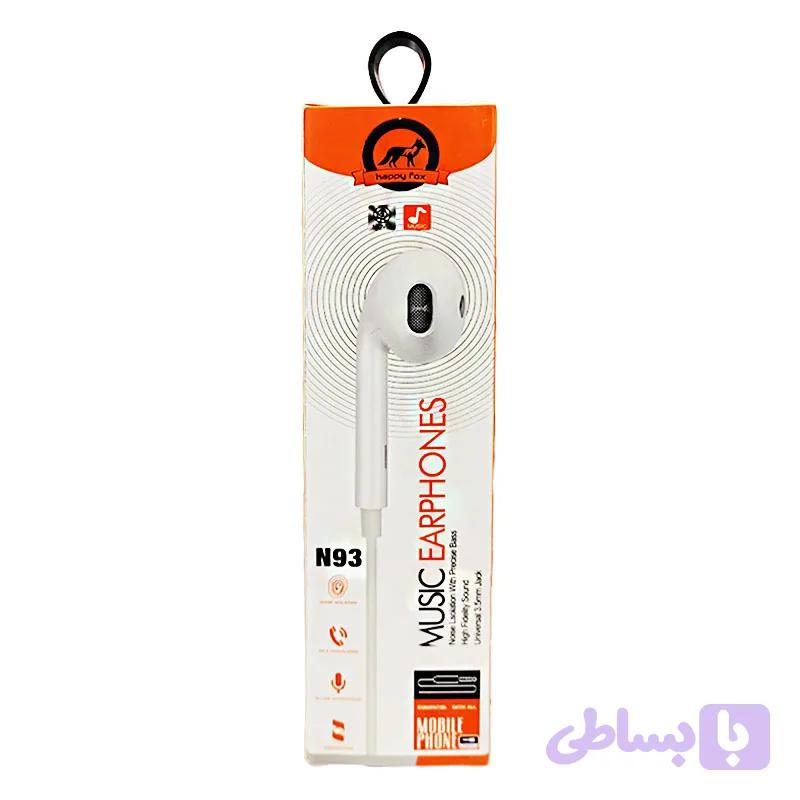 هندزفری سیمدار Happy Fox N93 3.5mm
