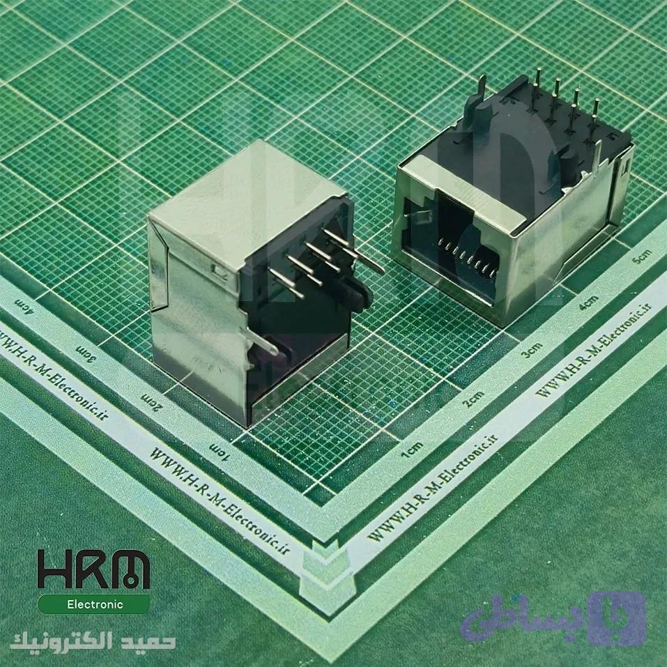 سوکت شبکه RJ45 مادگی رایت 8پین (Medium)