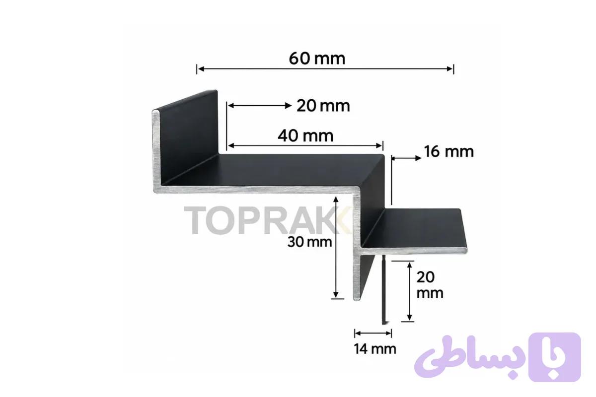پروفیل چفت کناف پله‌ای کد C5