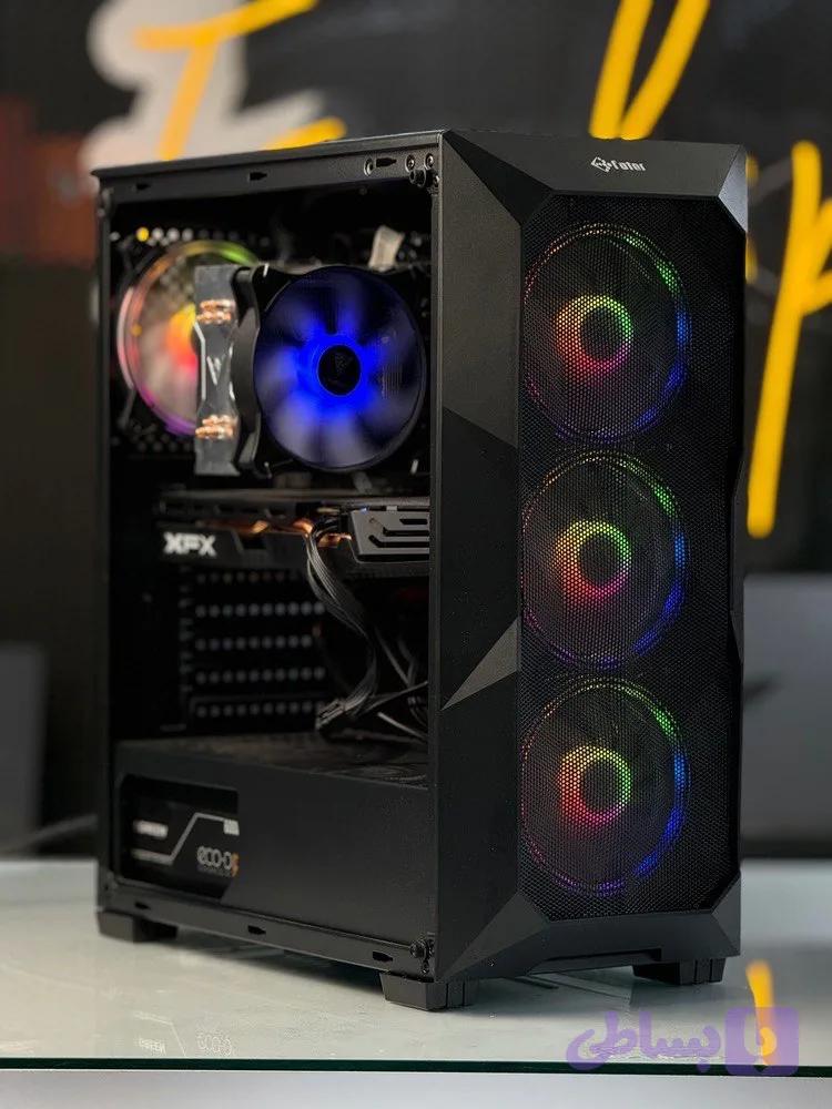 کیس گیمینگ Fater حرفه ای i3-10100F | 8GB RX580 | 16GB DDR4 | 128SSD | 500HDD | Biostar TZ590 | exolap