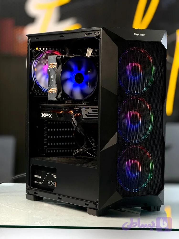 کیس گیمینگ FATER Core i3-12100F-Radeon RX580 8GB- RAM 32GB - | exolap