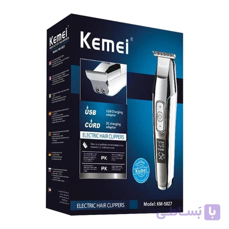 ماشین اصلاح موی سر و صورت کیمی مدلKM-5027   همراه آداپتور اصلی