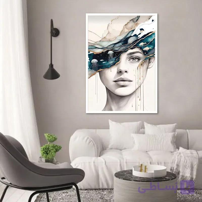 تابلو دیواری مدرن بانوی اقیانوس کد38571 — تصویر 1