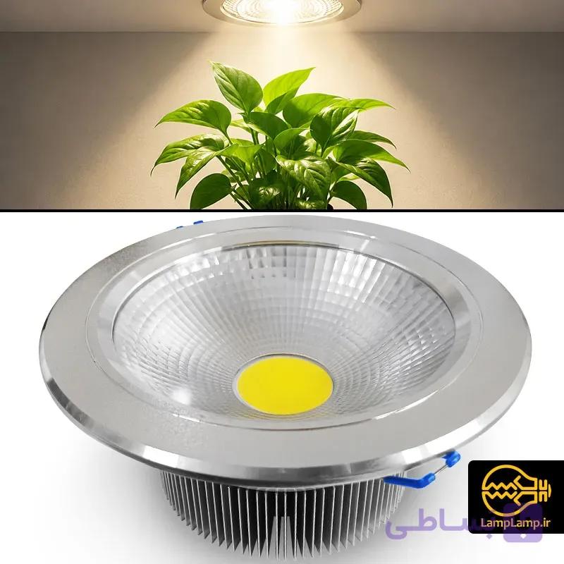 چراغ رشد گیاه نچرال (نور سفید) سقفی توکار 30 و 50 وات — تصویر 1
