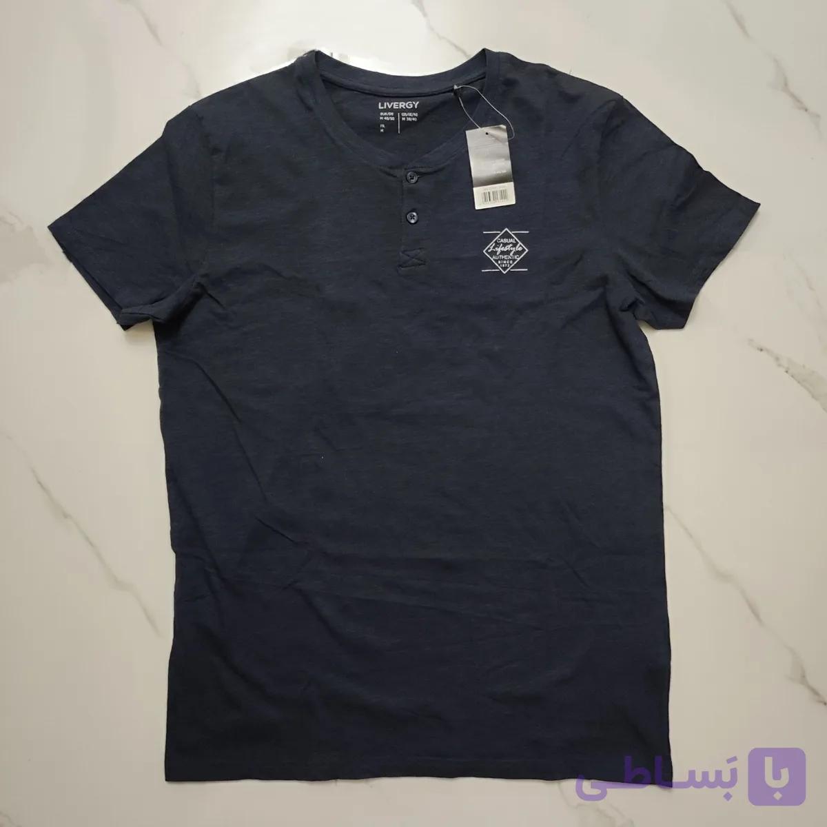 تیشرت 2دکمه مردانه لیورجی_TSHIRT LIVERGY — تصویر 1