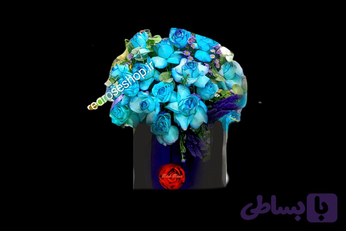 باکس گل رز آبی ،کد۴۱۲۲