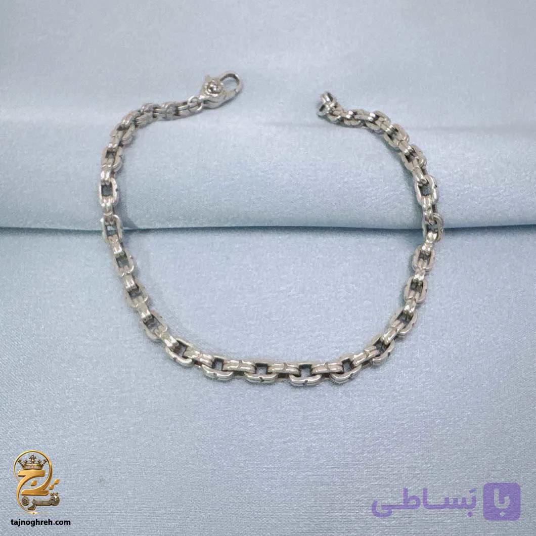 دستبند نقره مردانه ونیزی مدل BSM B124 — تصویر 1