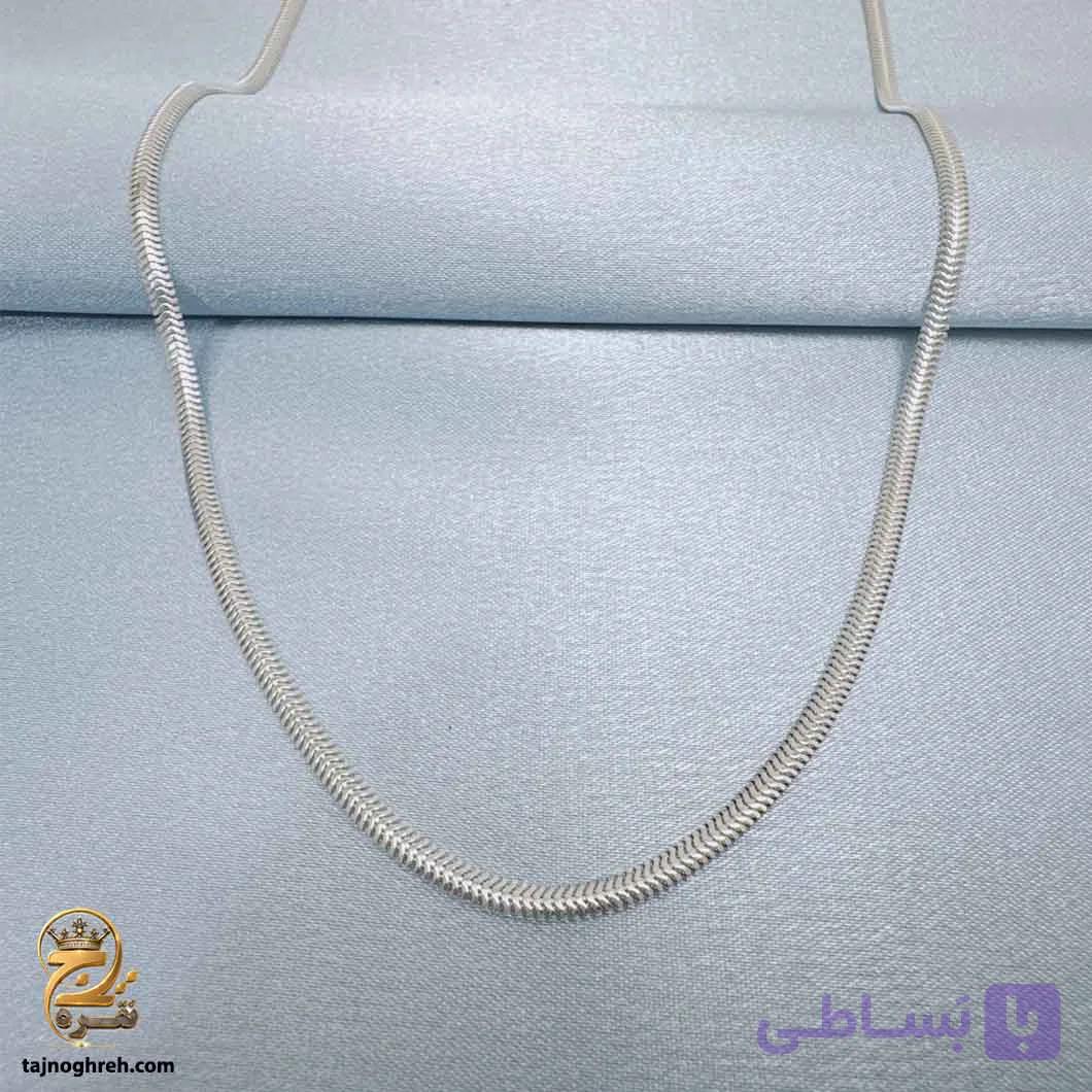 زنجیر نقره مردانه هرینگبون طرح تیغ ماهی مدل NSM N98 — تصویر 1