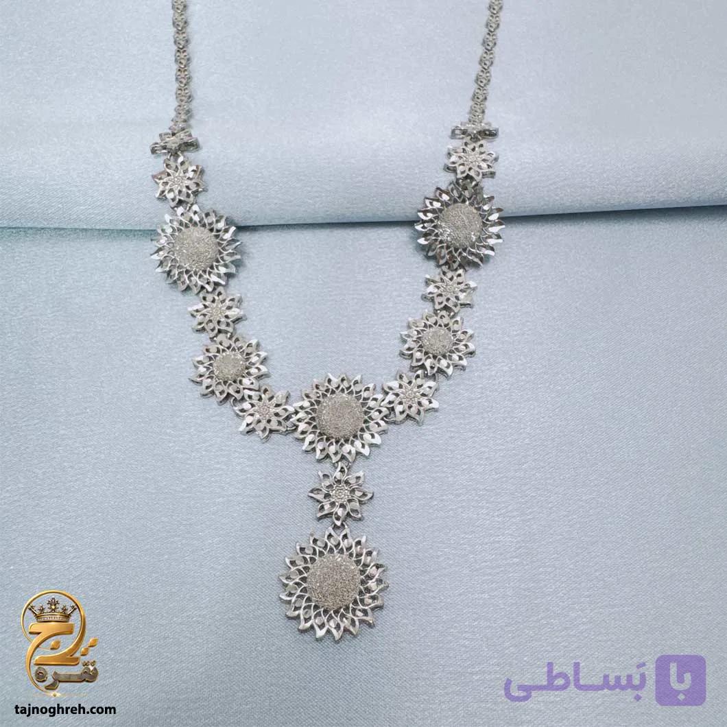 گردنبند نقره زنانه مجلسی طرح خورشید مدل ZSW Z129 — تصویر 1