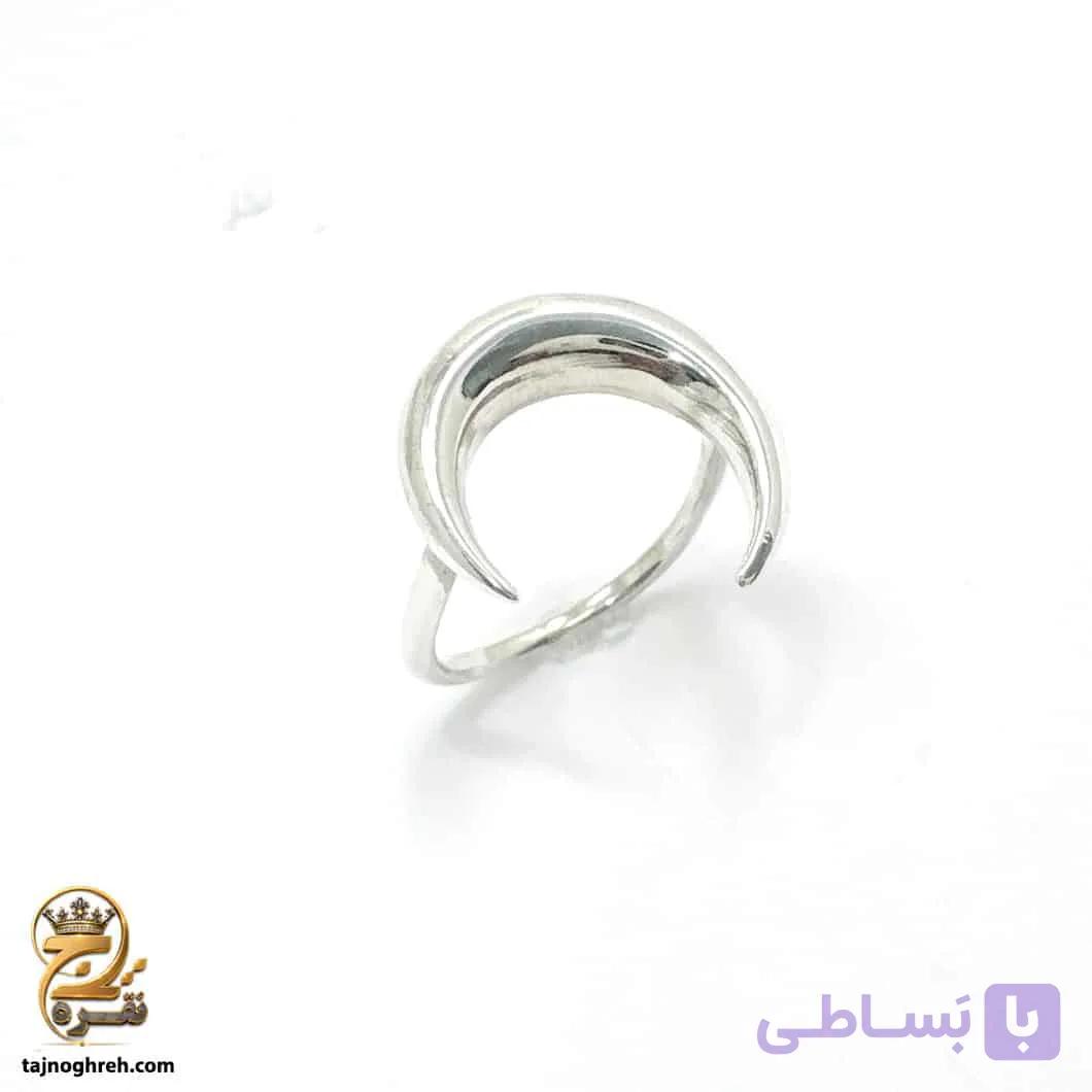 انگشتر نقره زنانه طرح ماه بدون نگین مدل RSW F85 — تصویر 1