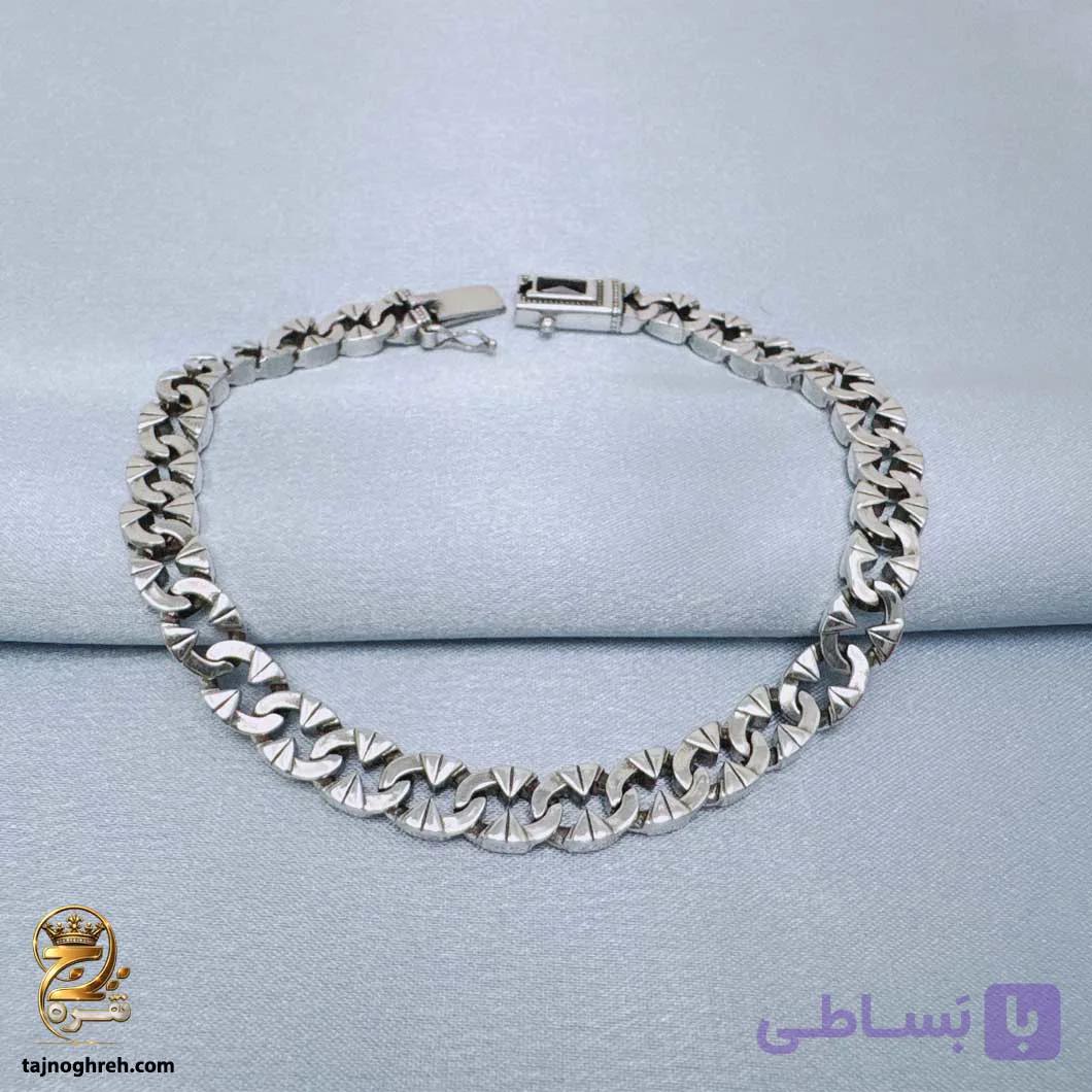 دستبند نقره مردانه خاص مدل BSM B129 — تصویر 1