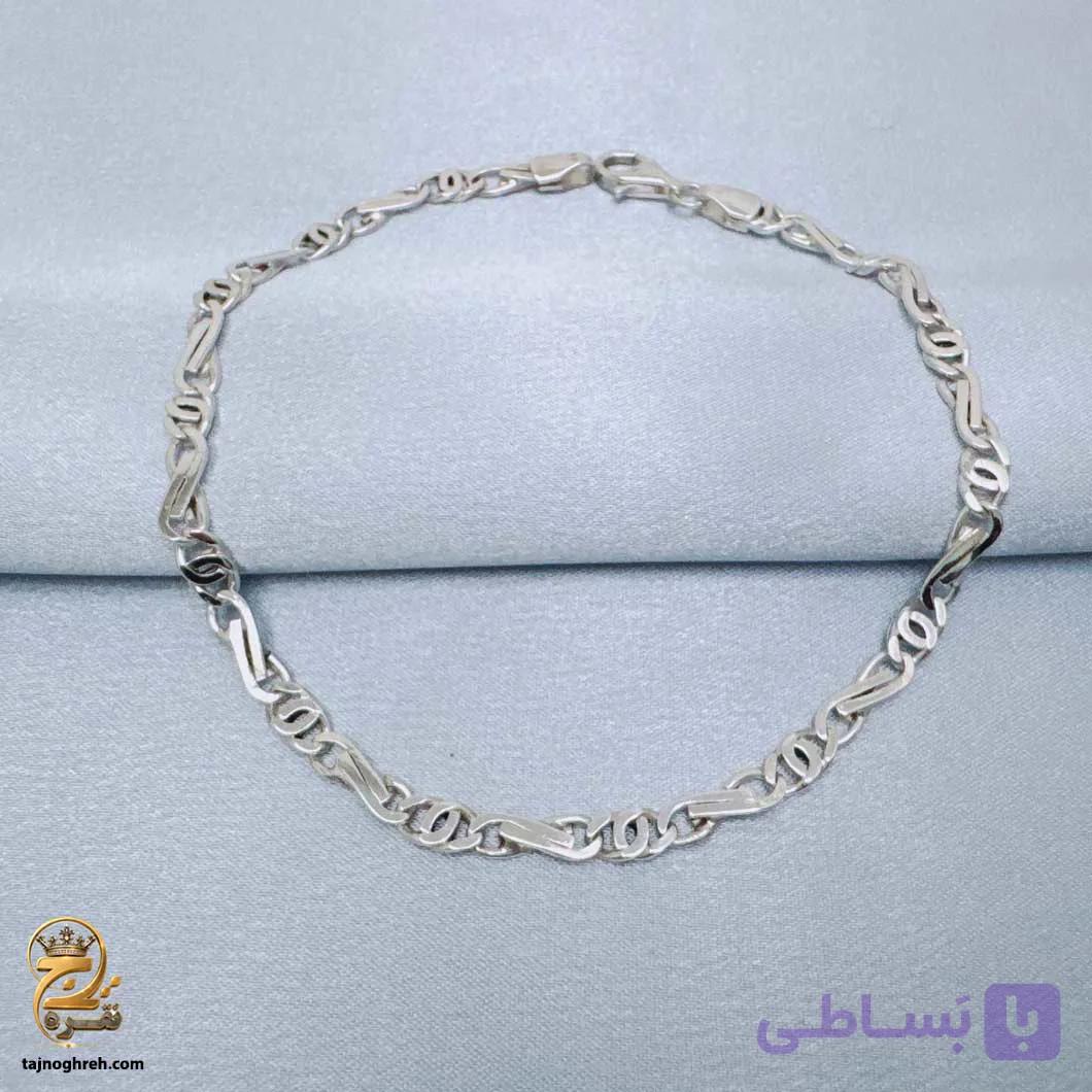 دستبند مردانه نقره طرح تی مدل BSM B125 — تصویر 1