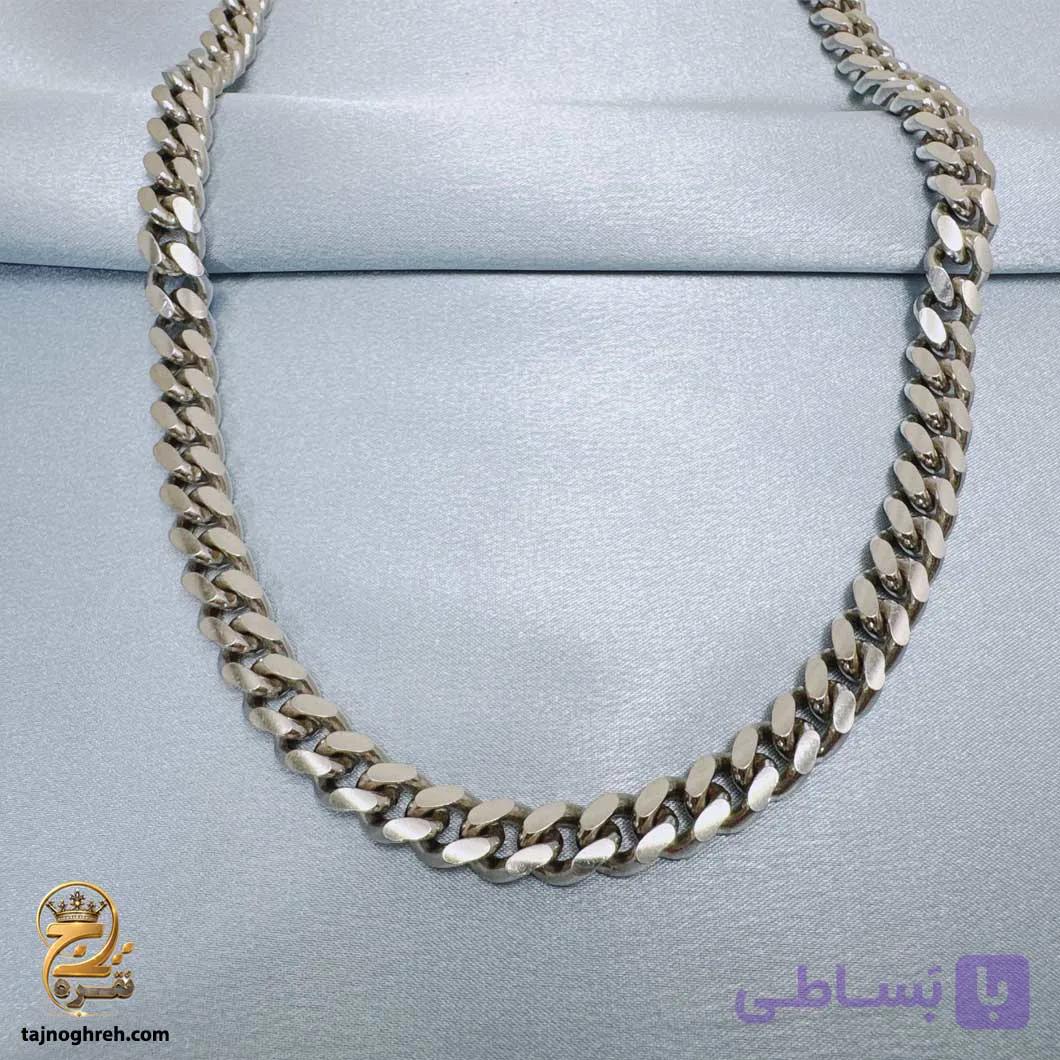 گردنبند نقره مردانه کارتیه سنگین مدل NSM N100 — تصویر 1