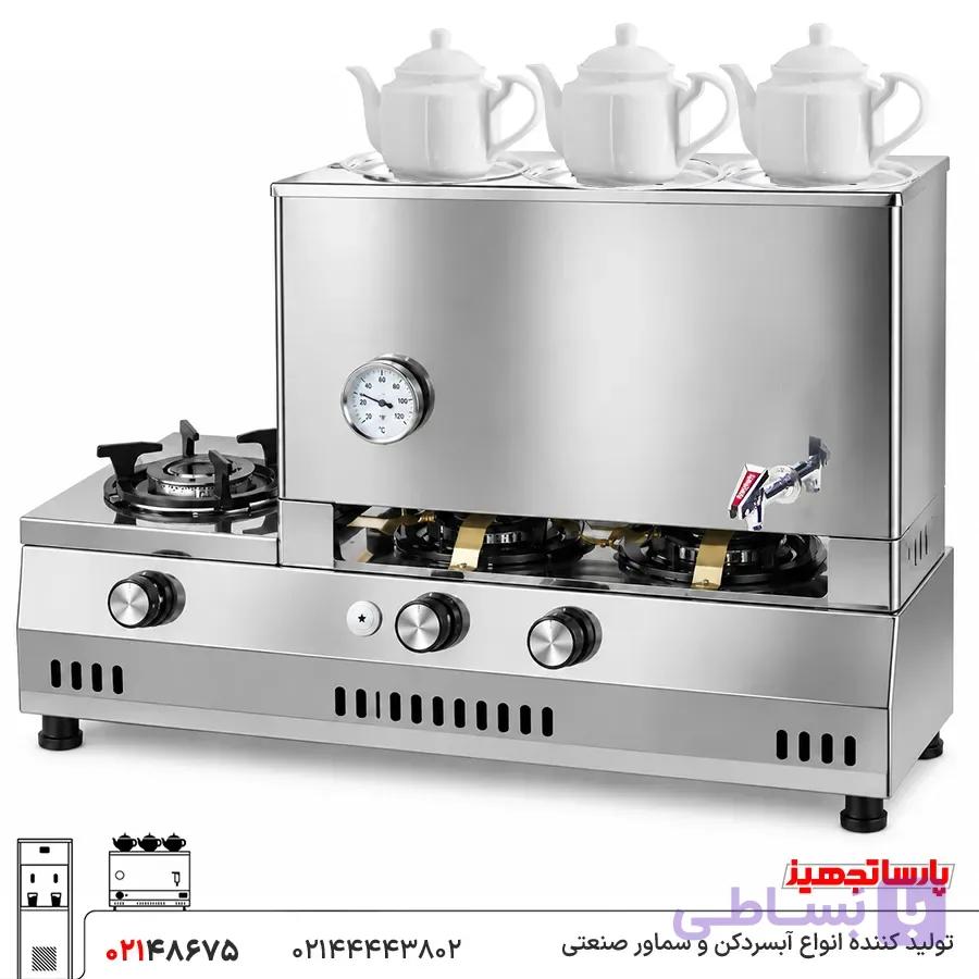 سماور گازی بغل شعله دار 30 لیتری — تصویر 1