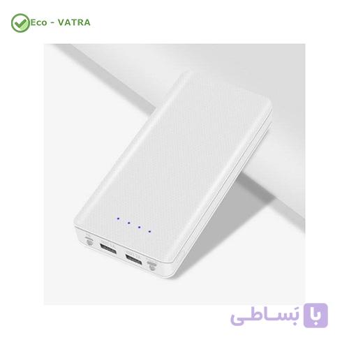 کیس پاوربانک 20000mAh با ورودی Type-C و micro USB و دو خروجی USB مدل W8 — تصویر 1