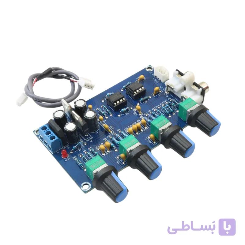 ماژول آمپلی فایر و کنترل تون حرفه‌ای با آی‌سی NE5532 | HiFi Tone Control Preamplifier Module — تصویر 1