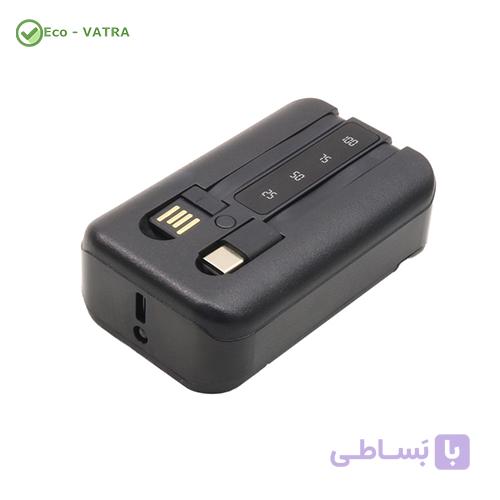 کیس پاوربانک با ورودی Type-C دو خروجی USB دارای کابل مدل KH-810 — تصویر 1